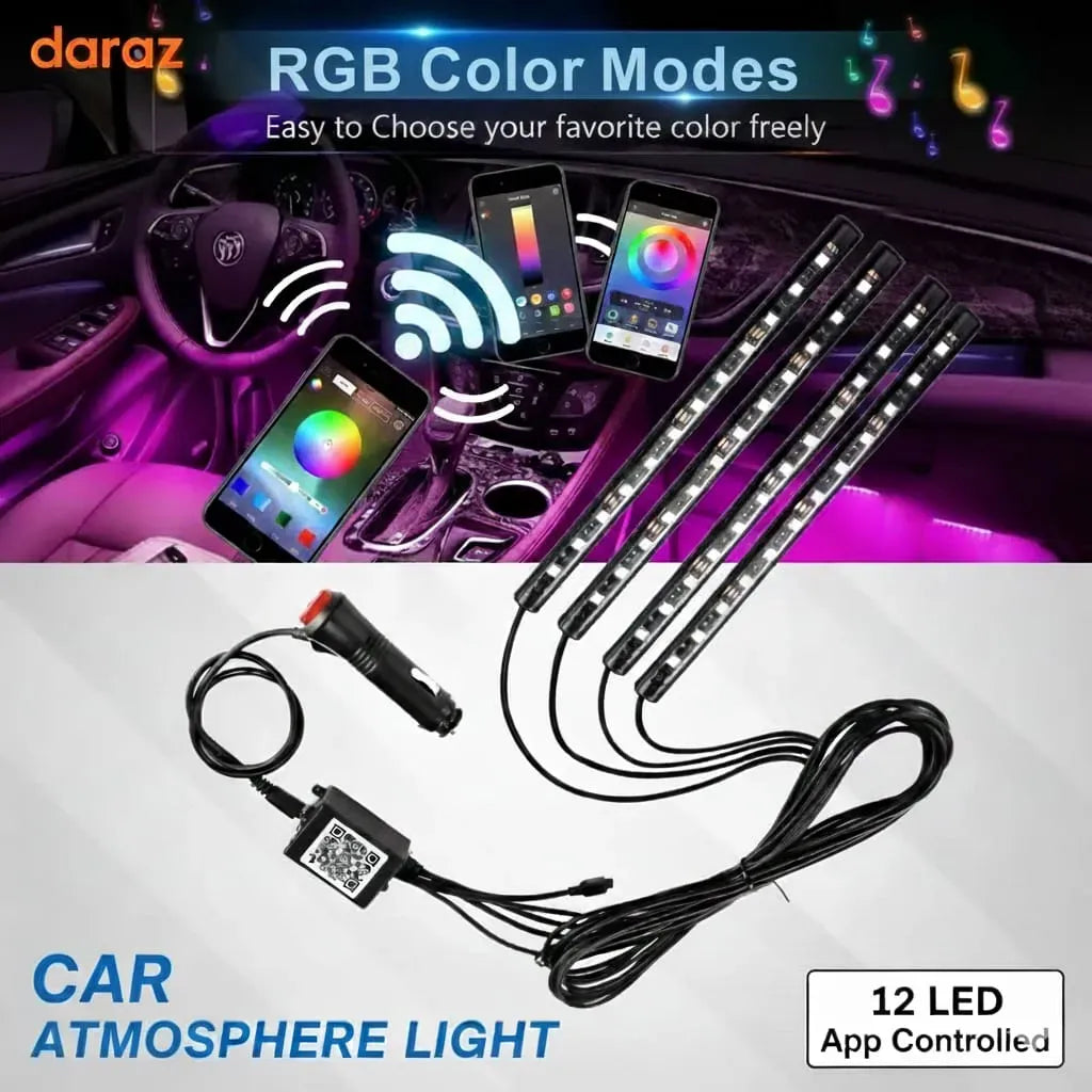 Car Atmosphere Light (12 LED Model)