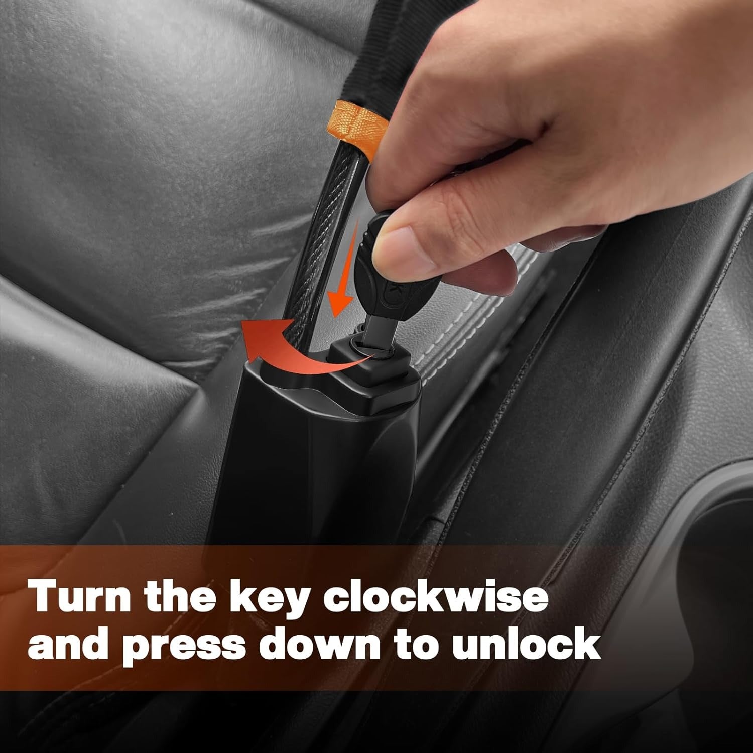 Car Steering Lock with Seat Belt