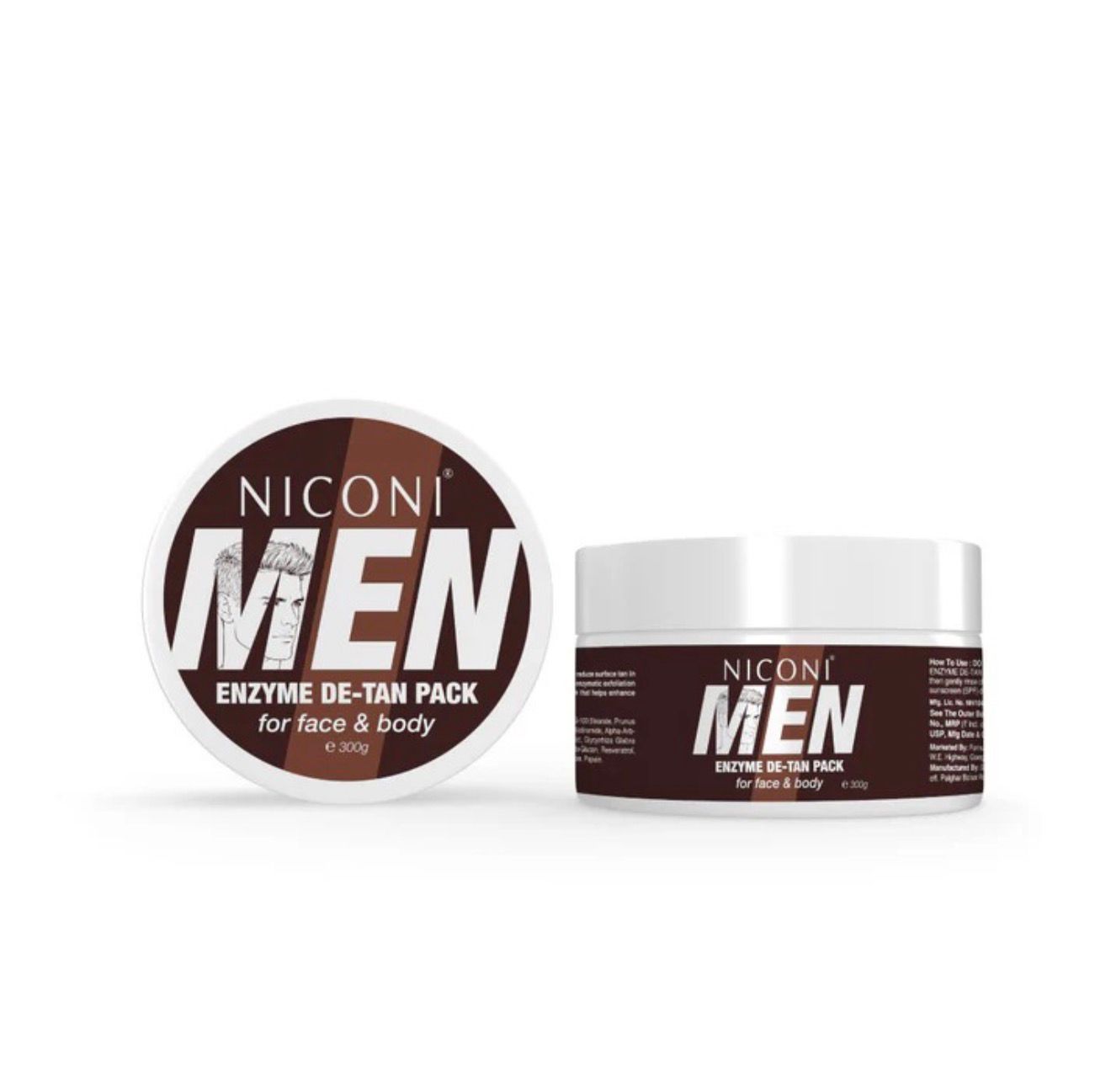 Niconi Men Enzyme De Tan Pack For Face And Body