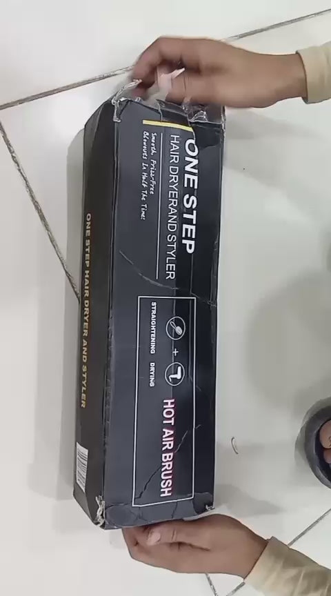 3-in-1 One Step Hot Air Brush Hair Dryer & Styler – Drying, Straightening & Volumizing Brush